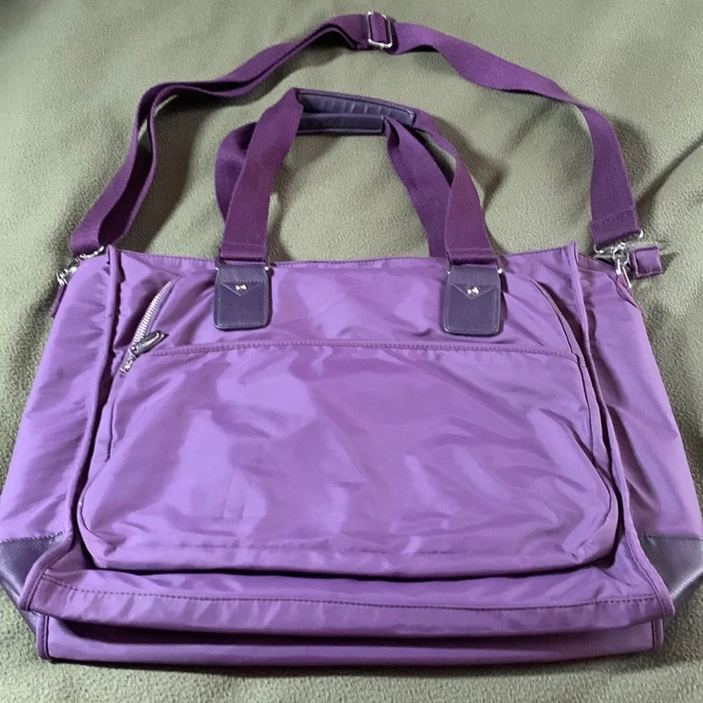 Scarleton purple nylon bag handles and shoulder straps. 16x13x5 - Picture 1 of 10